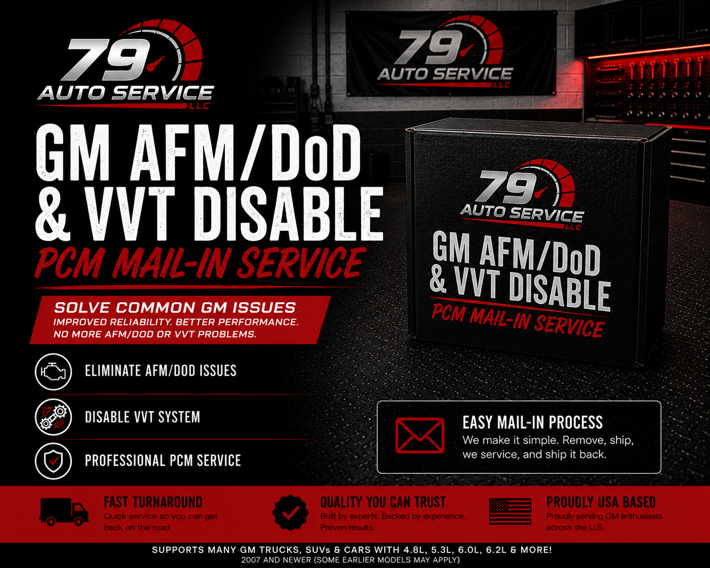 GM AFM/DoD & VVT Disable - PCM Mail-In Service