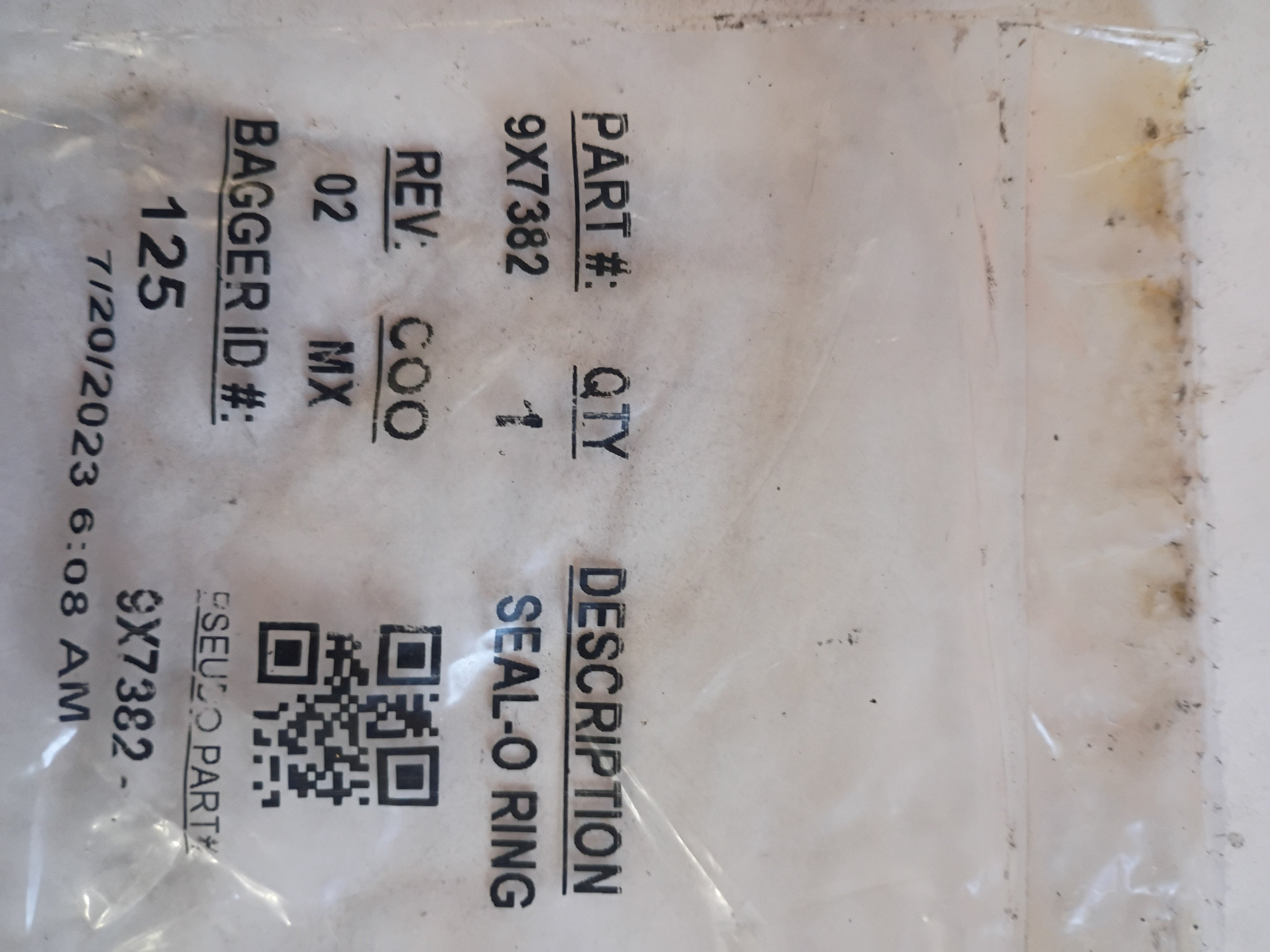 Caterpillar O-Ring Seal, New (9X7382)