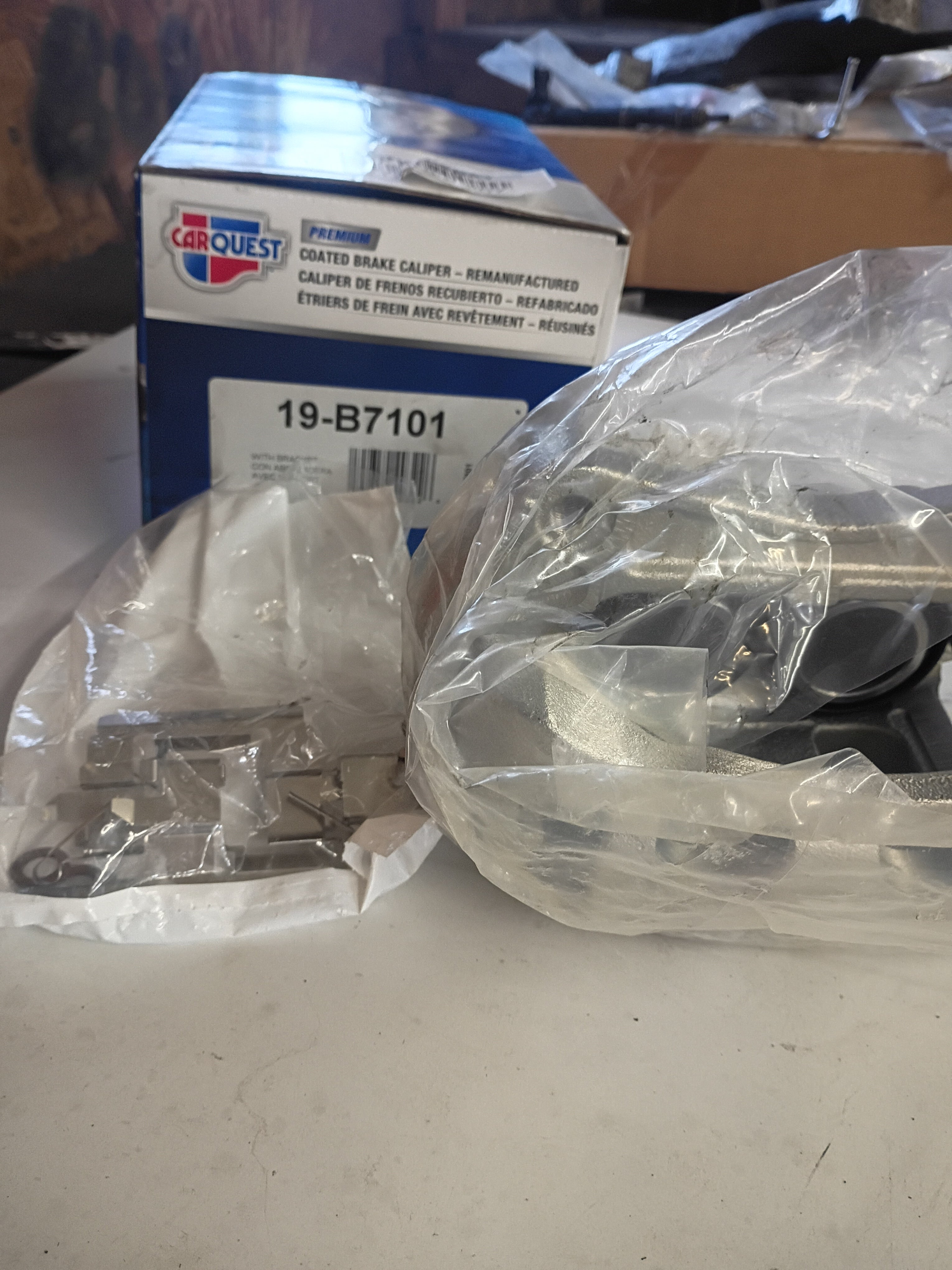Carquest Premium Semi Loaded Disc Brake Caliper with Bracket 19-B7101