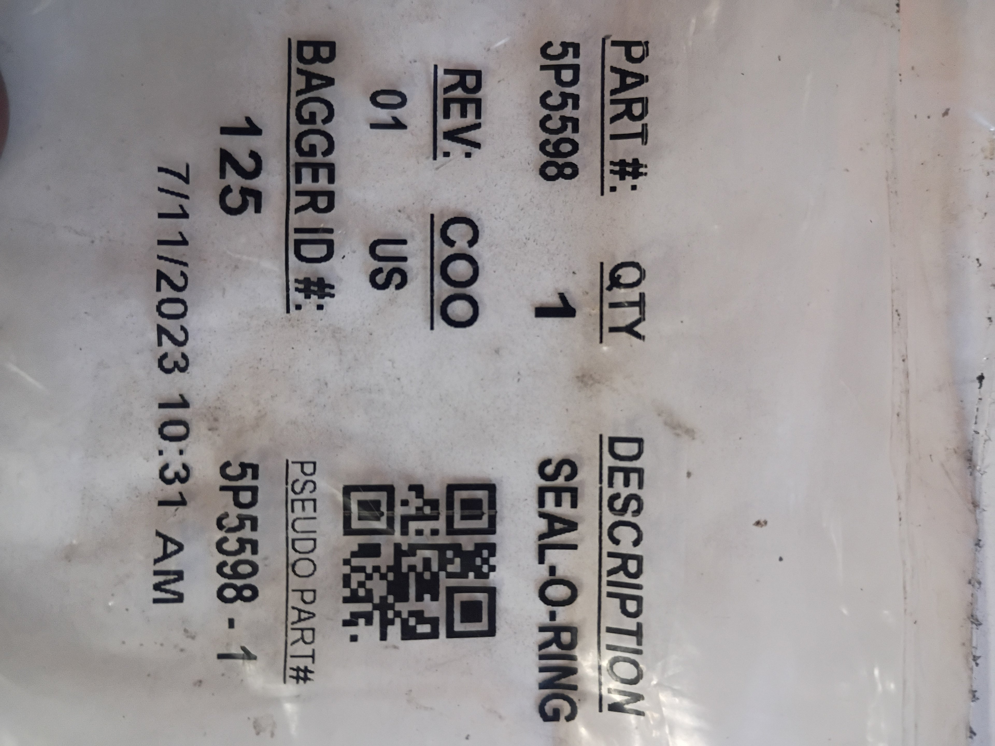 Cat C13 Engine O-Ring | P/N 5P5598