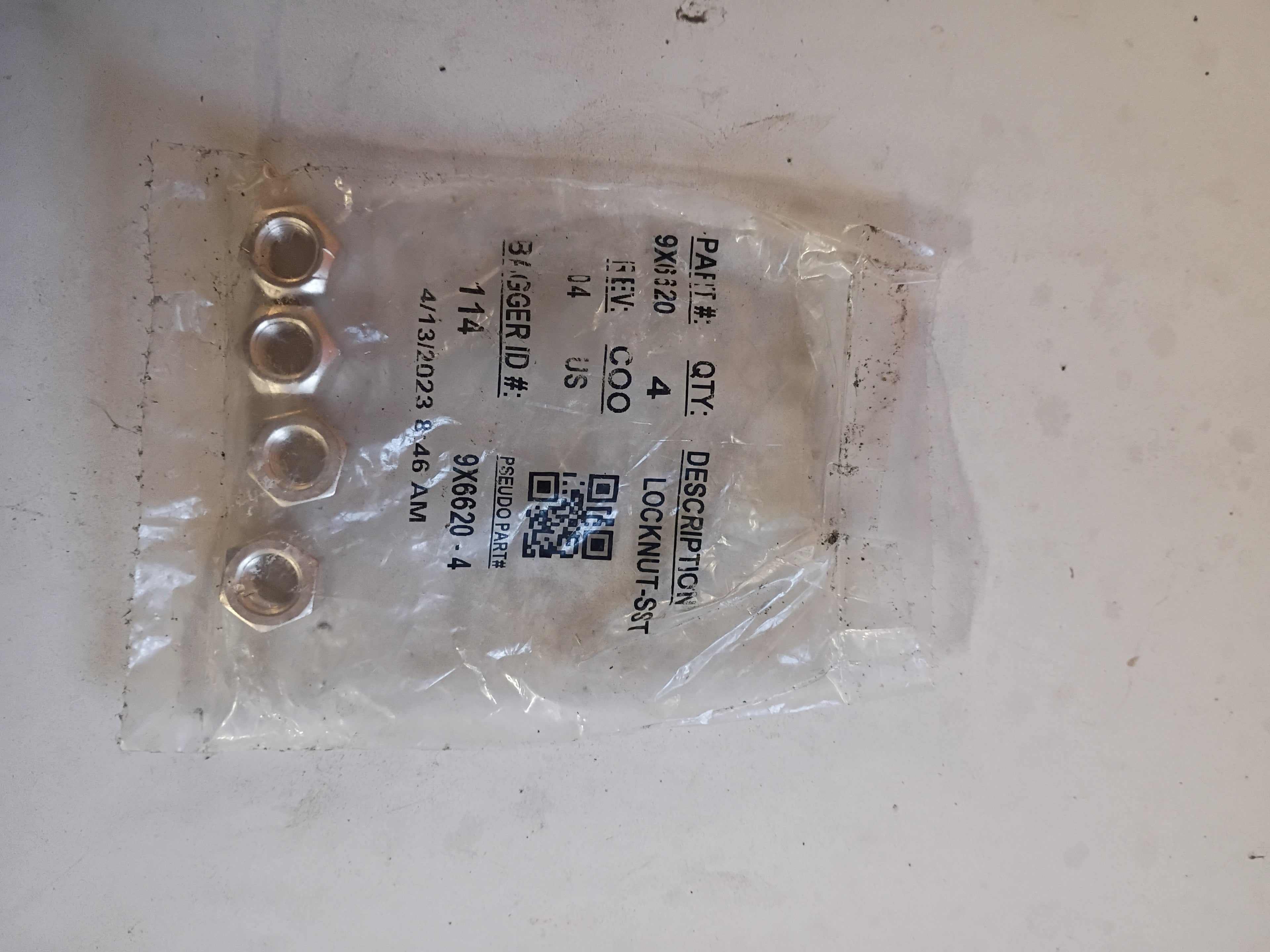 Caterpillar Lock Nut, New (9X6620-4)
