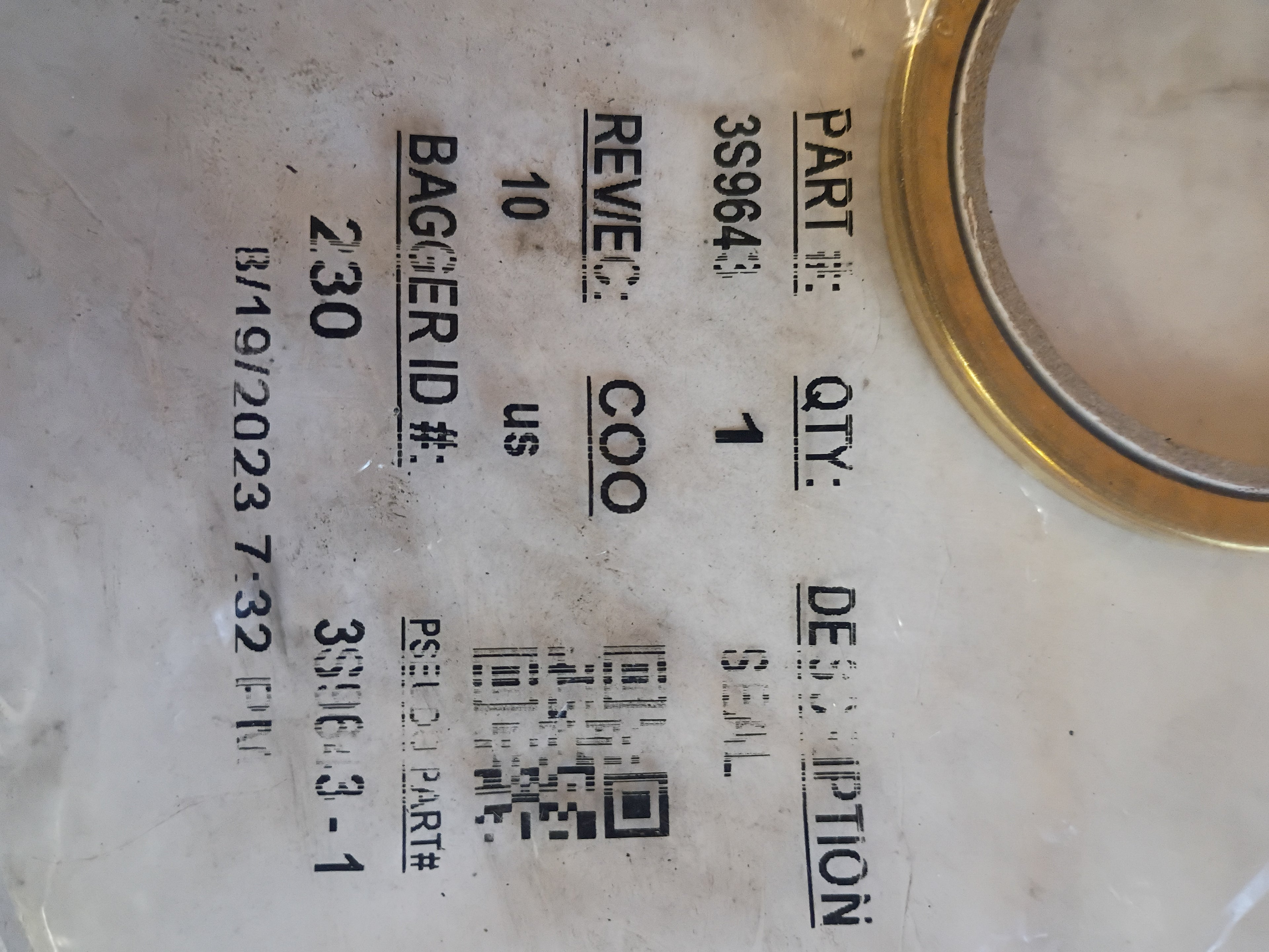 Cat C15 Engine Seal | P/N 3S9643
