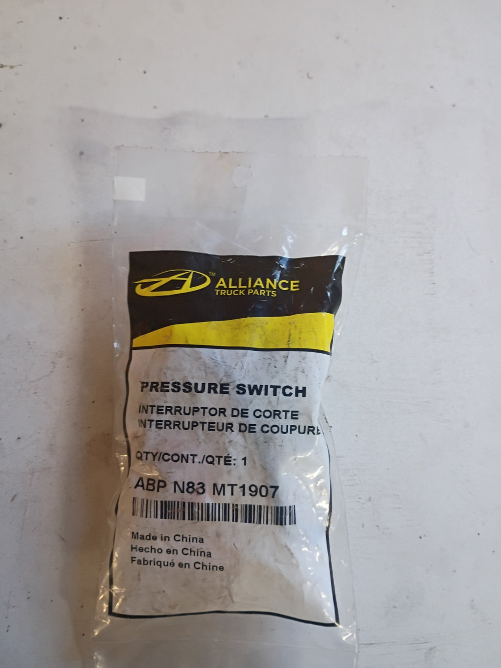 Alliance ABP-N83-MT1907 Hi Pressure Cut-Off Switch